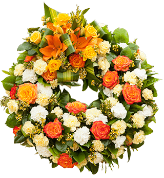 Orange Rose Wreath