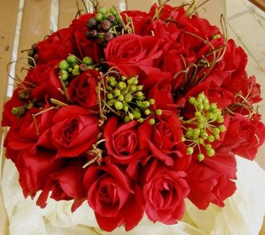 Red Rose Wedding Bouquet